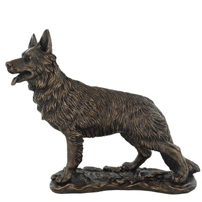German Shepherd Bronze Finish Sculpture