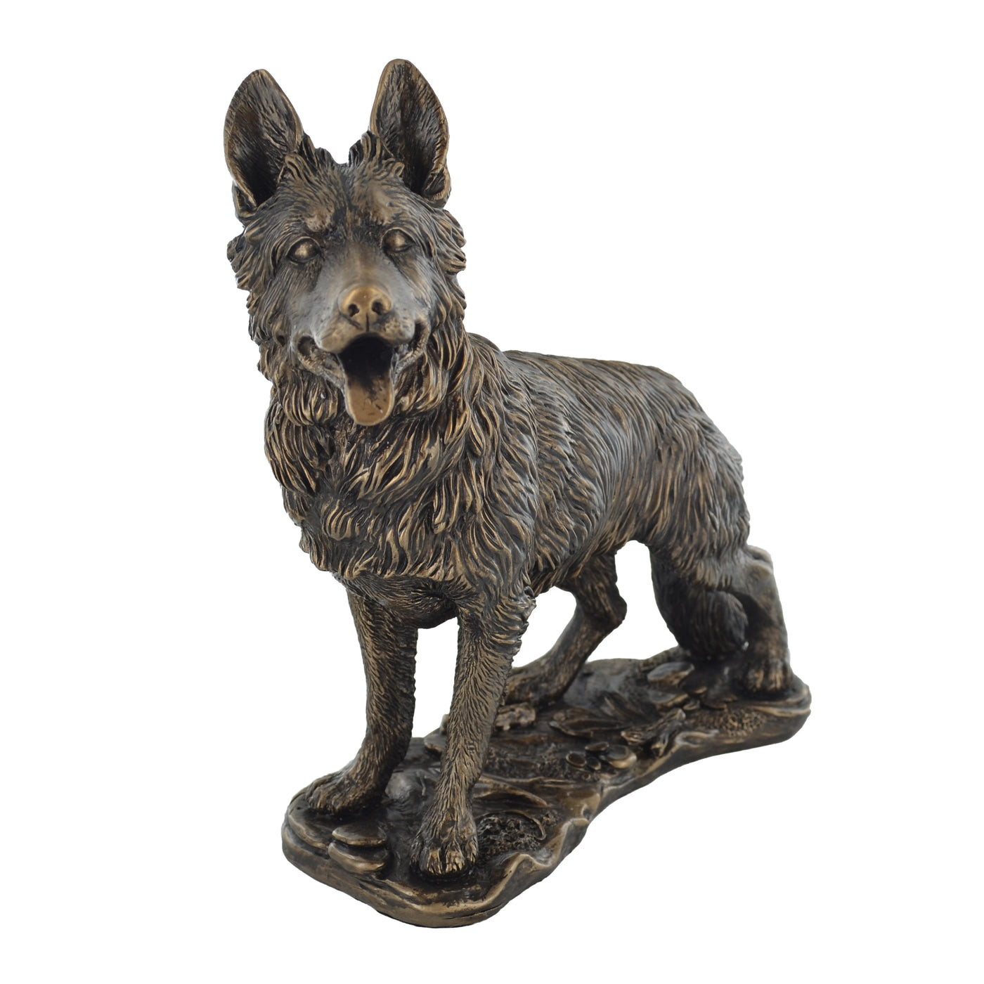 German Shepherd Bronze Finish Sculpture