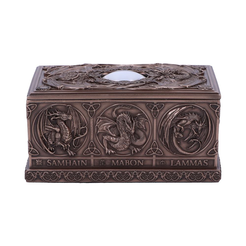 Dragons of the Sabbats Tarot Box Bronze 14.5cm