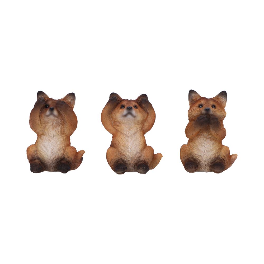 Three Wise Foxes 8.5cm Ornament