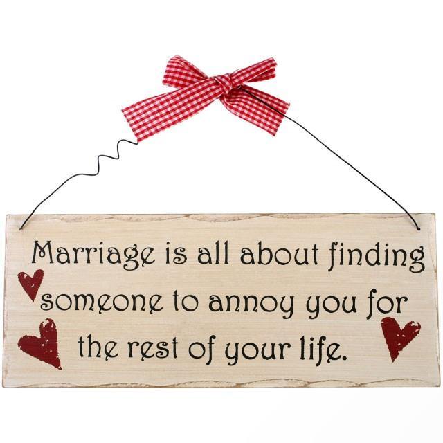 Marriage Is All About Hanging Sign - TwoBeeps.co.uk