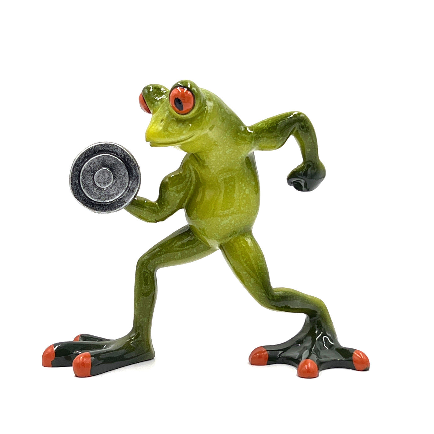 Comical Frog Ornament - Weight Lifter