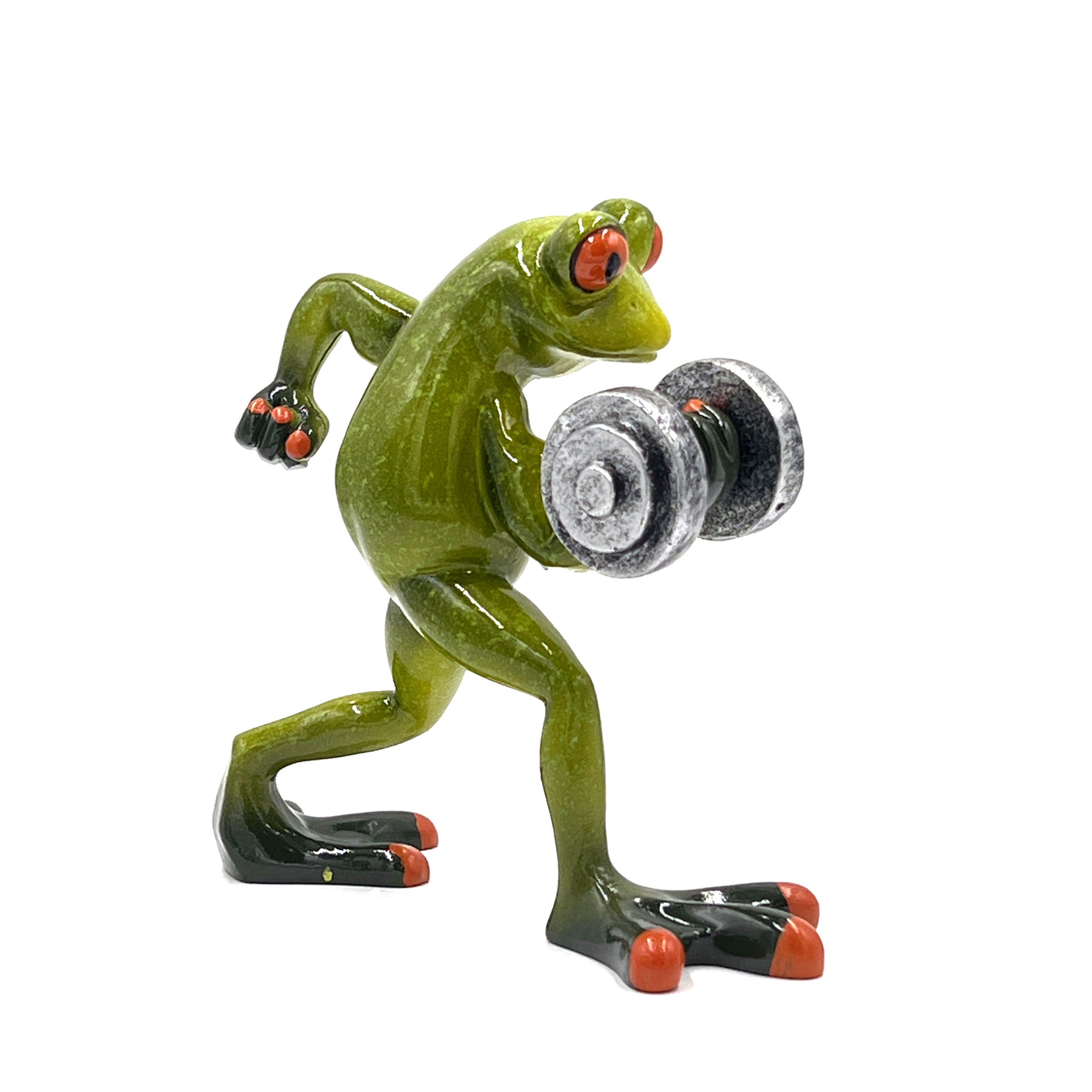 Comical Frog Ornament - Weight Lifter