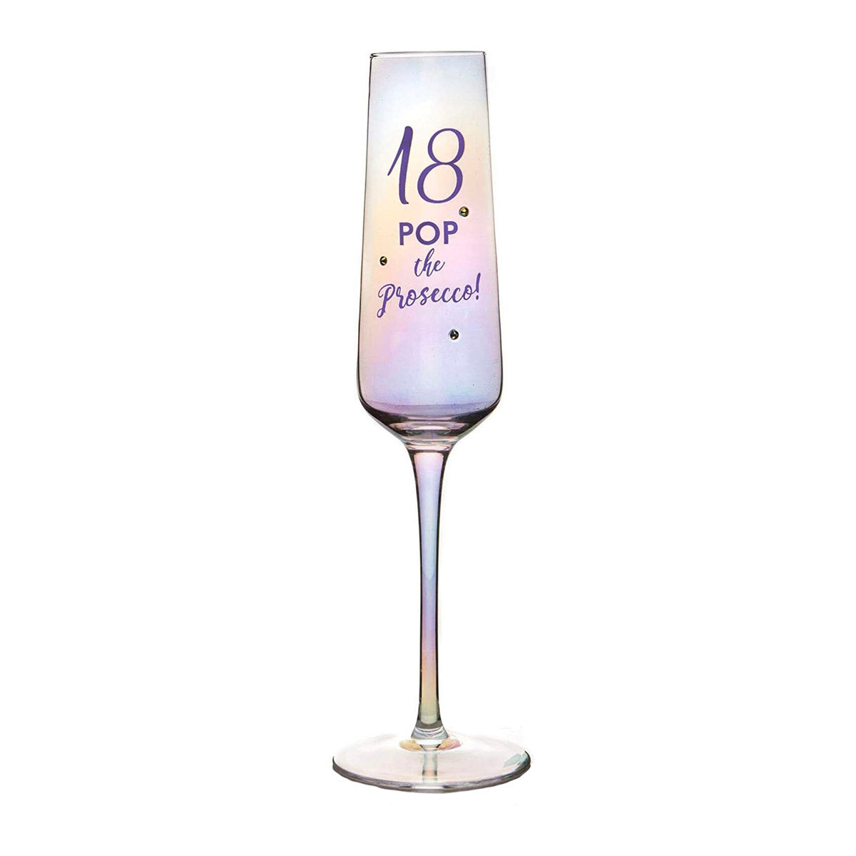 Lustre Prosecco Glass - 18th Birthday