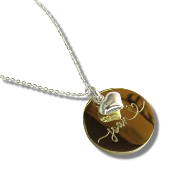 Personalised Stainless Steel Luxe Necklace with Mini Heart