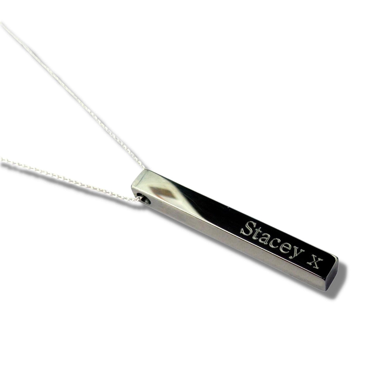 Personalised Stainless Steel Wide Bar Necklace