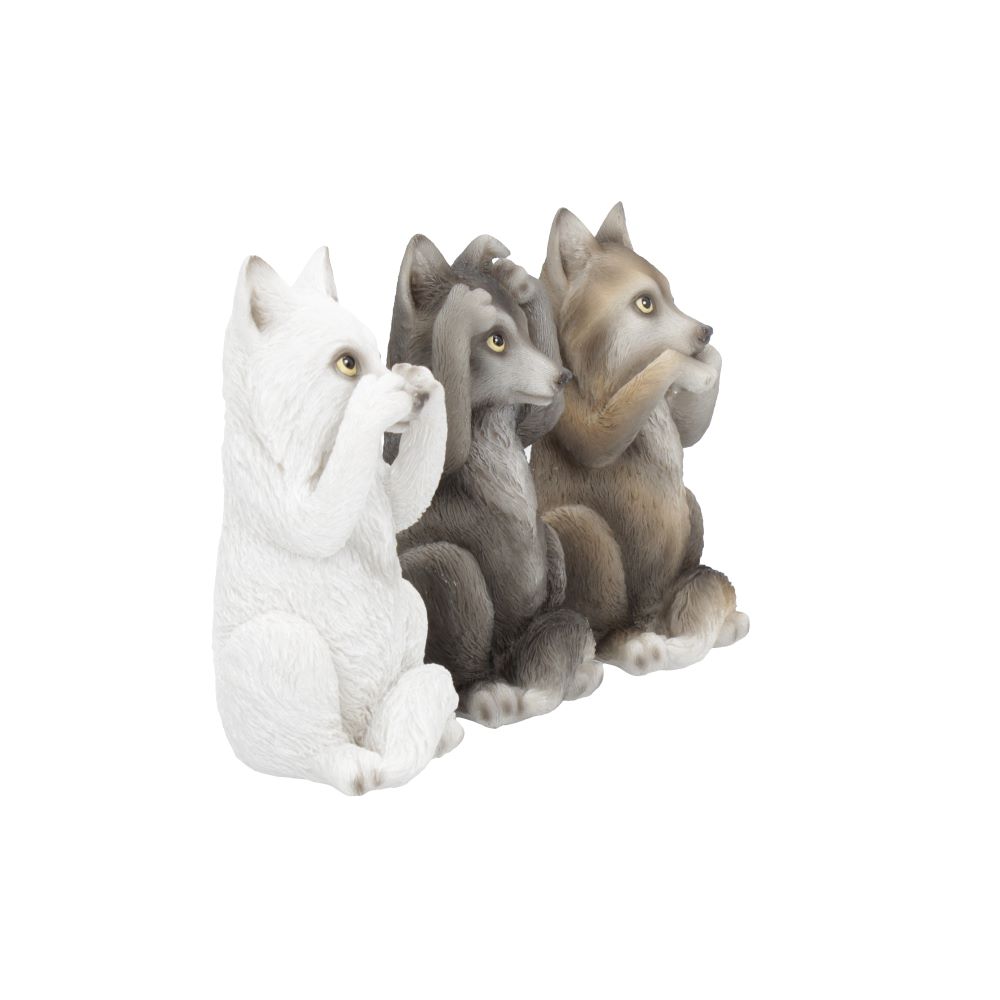Three Wise Wolves 10cm Ornament