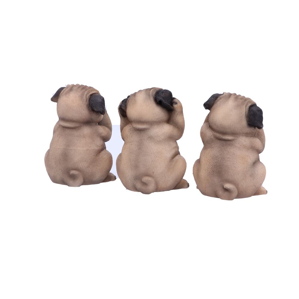 Three Wise Pugs 8.5cm Ornament