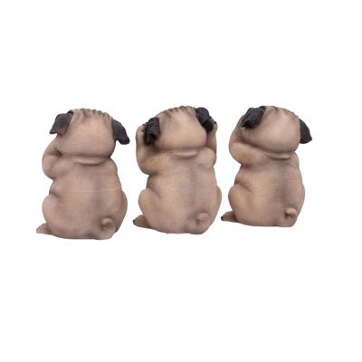 Three Wise Pugs 8.5cm Ornament