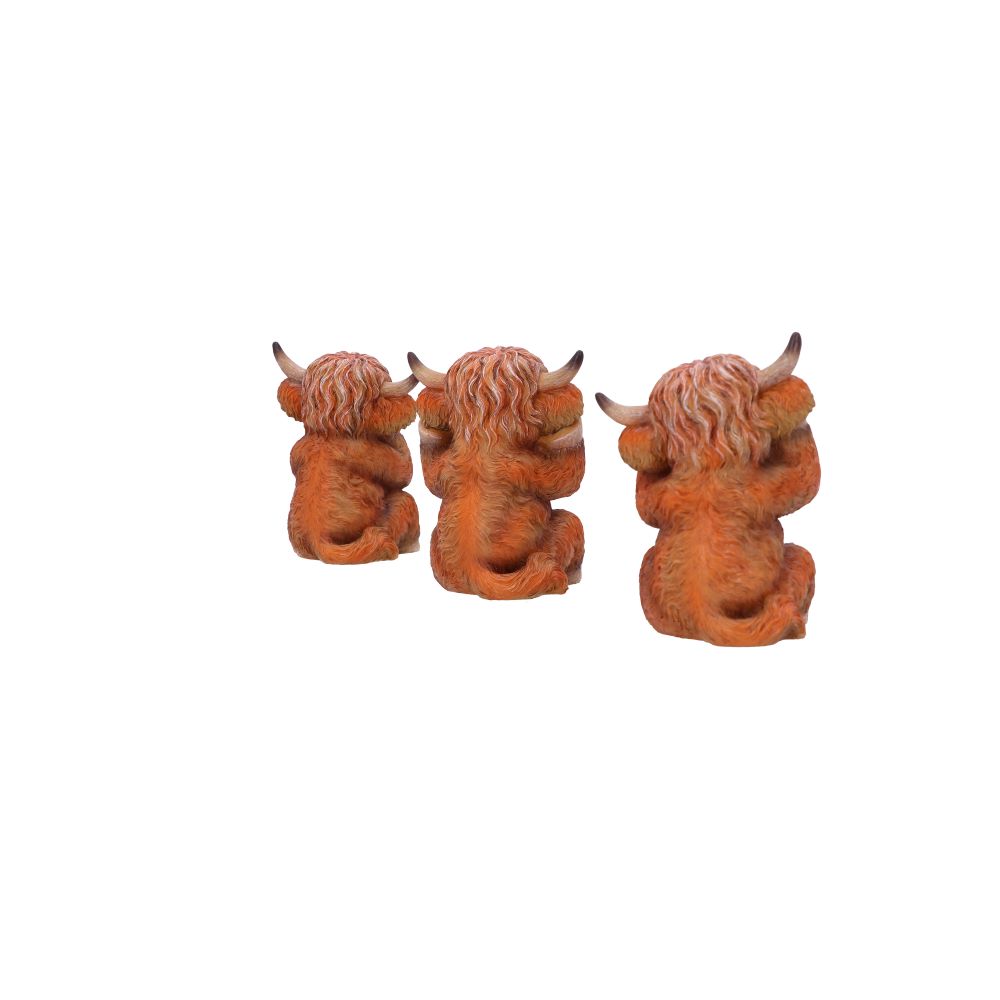 Three Wise Highland Cows 9.6cm Ornament