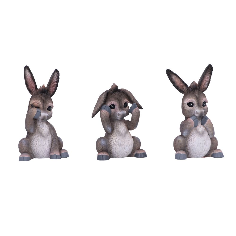 Three Wise Donkeys 11cm Ornament