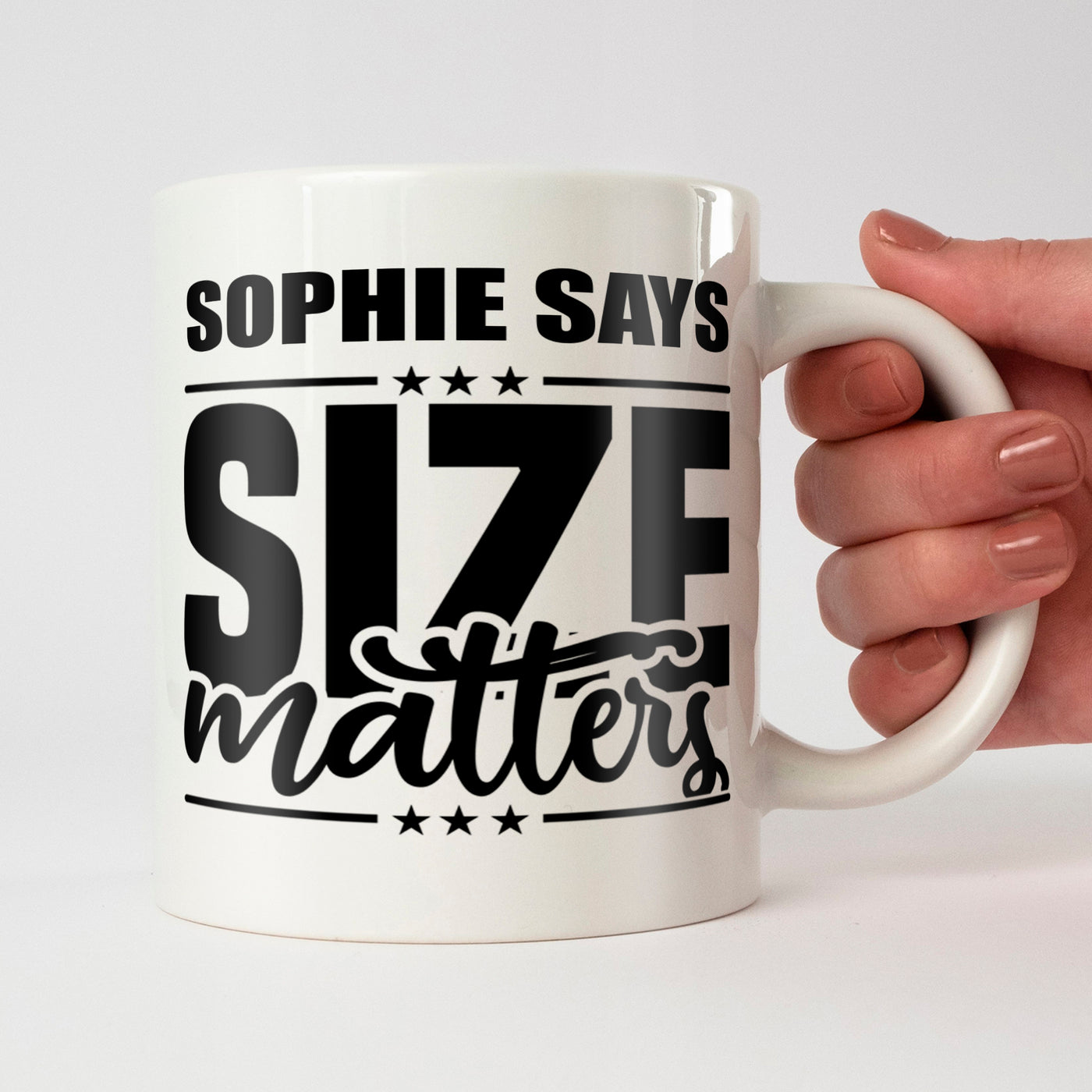 Personalised Size Matters - Jumbo 20oz 1 Pint Mug