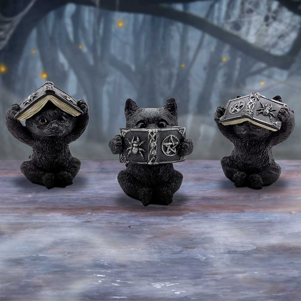 Three Wise Spell Cats 8.5cm Ornament