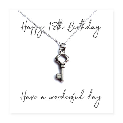 Happy 18th Birthday Necklace & Message Card