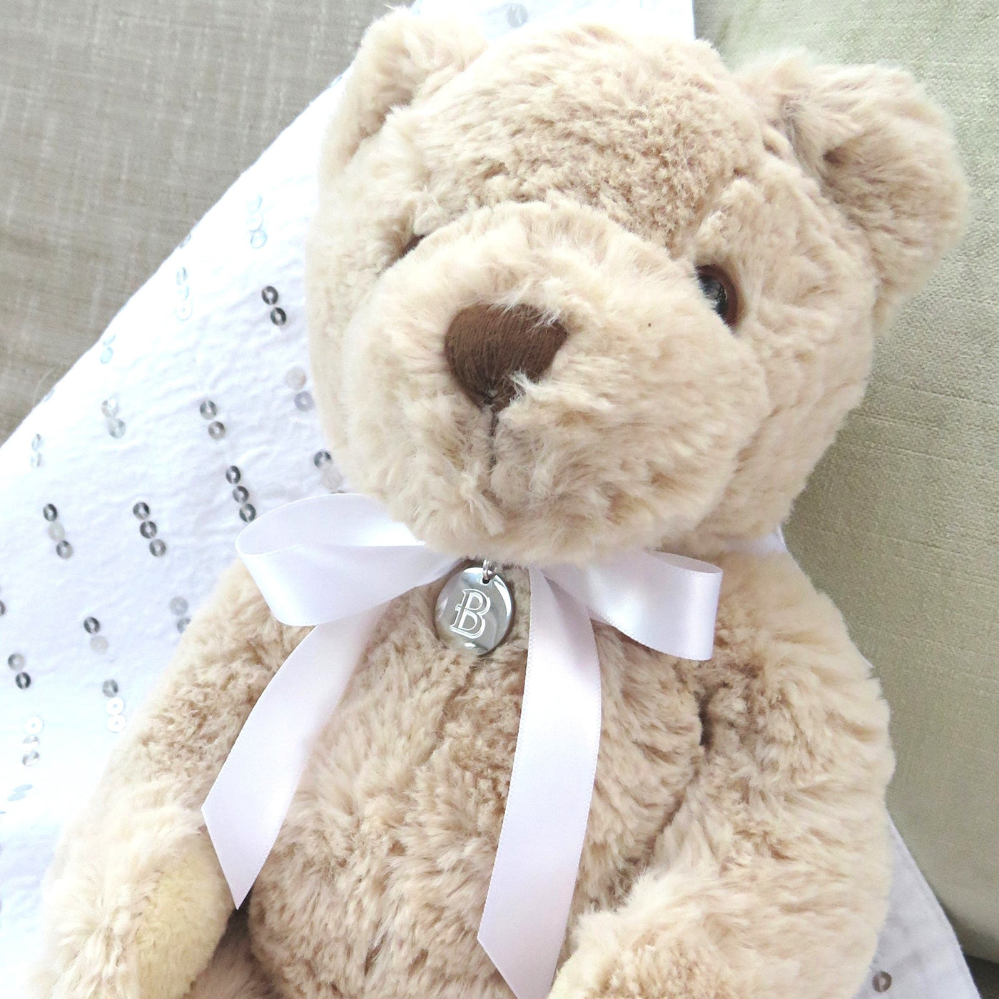 Personalised Luxury Teddy Bear & Letter Disc
