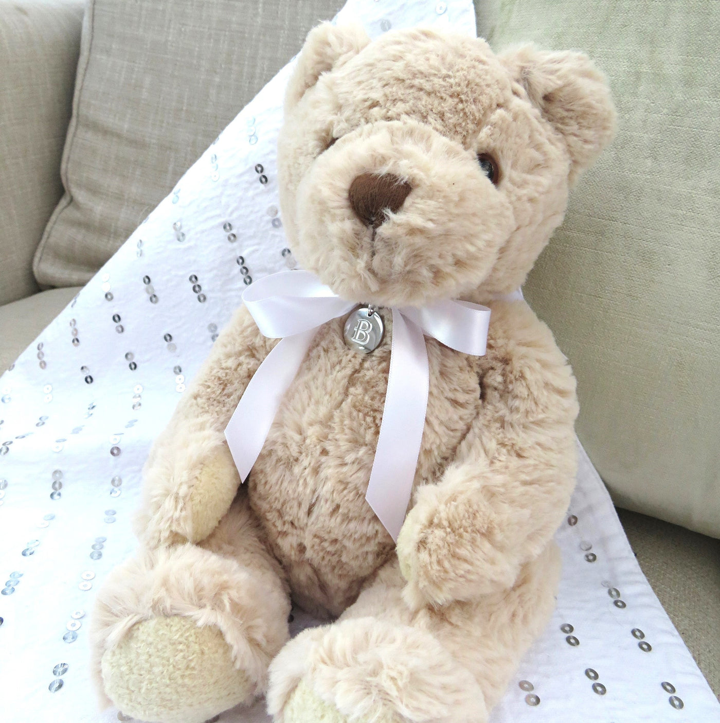 Personalised Luxury Teddy Bear & Letter Disc