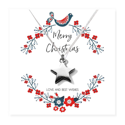 Christmas Star Necklace - Card Gift