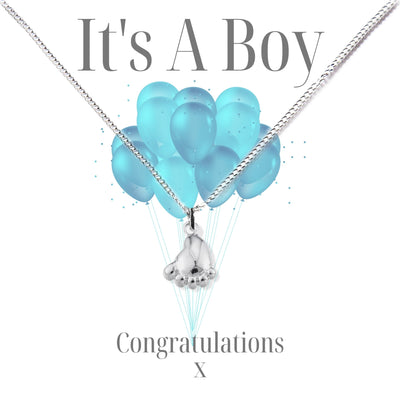 It's A Boy Necklace - Balloon Gift Card