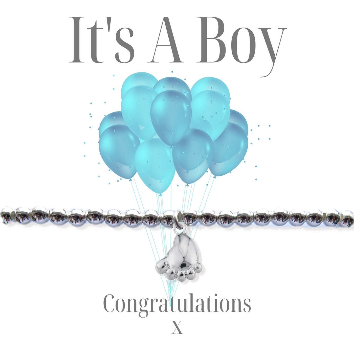 It's A Boy Bracelet - Balloon Gift Card