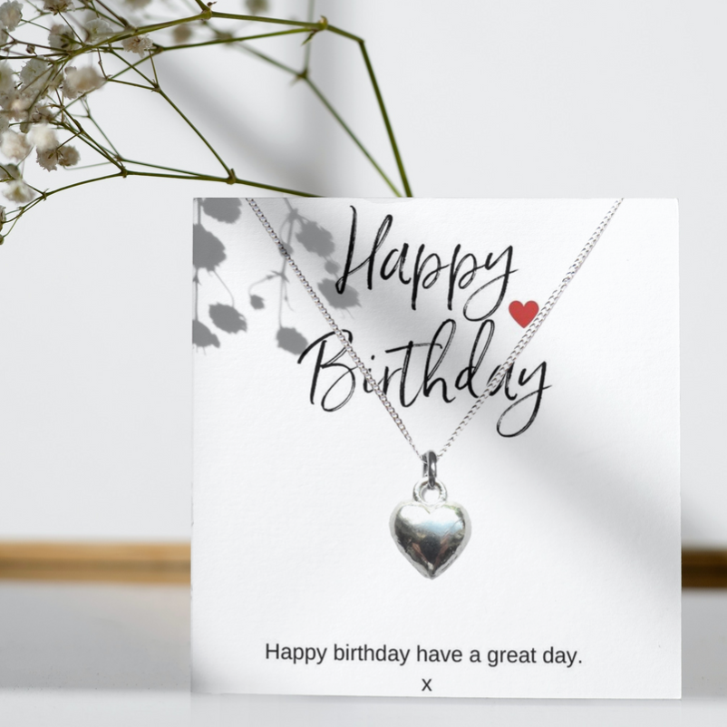 Happy Birthday Necklace - Message Card