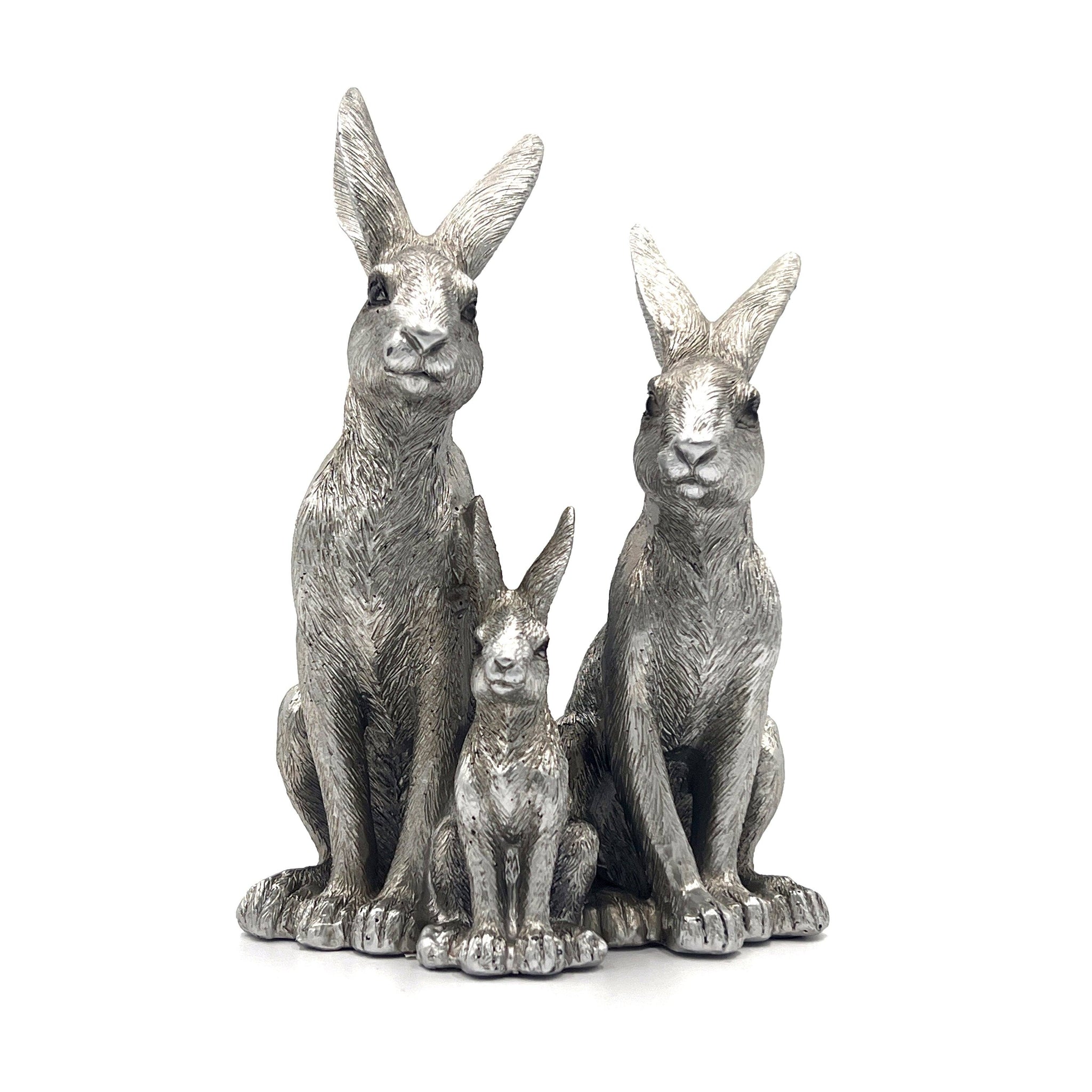 Reflections by Leonardo Silver Hare Family Ornament