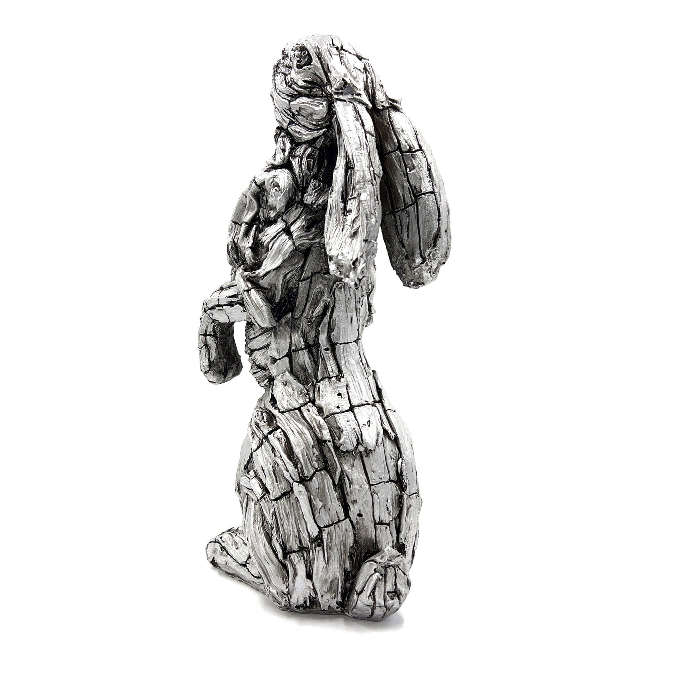 Silver Hare Driftwood Style Ornament - TwoBeeps.co.uk
