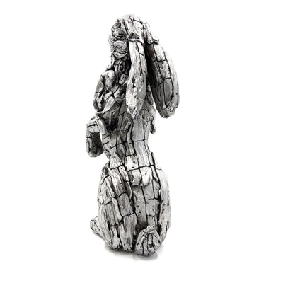Silver Hare Driftwood Style Ornament - TwoBeeps.co.uk