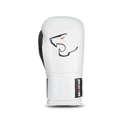 Bravose Nemesis White & Red Boxing Gloves