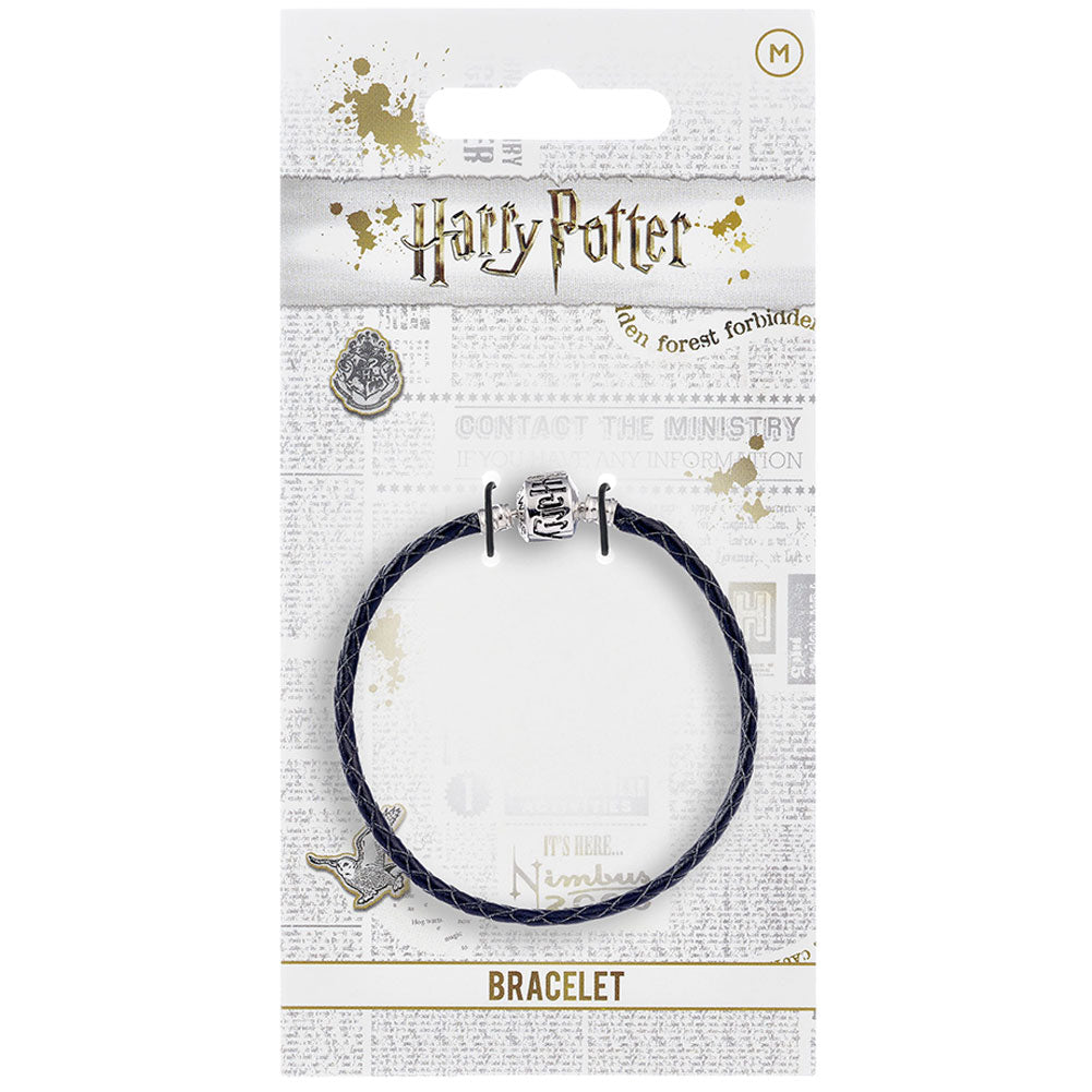 Harry Potter Leather Charm Bracelet Black L