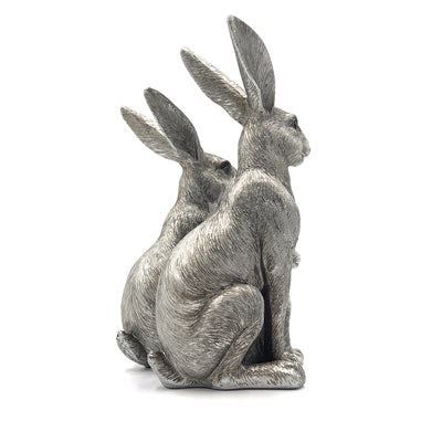 Reflections by Leonardo Silver Hare Family Ornament - TwoBeeps.co.uk