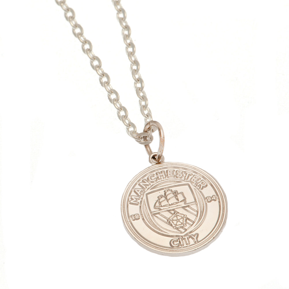 Manchester City FC Silver Plated Pendant & Chain