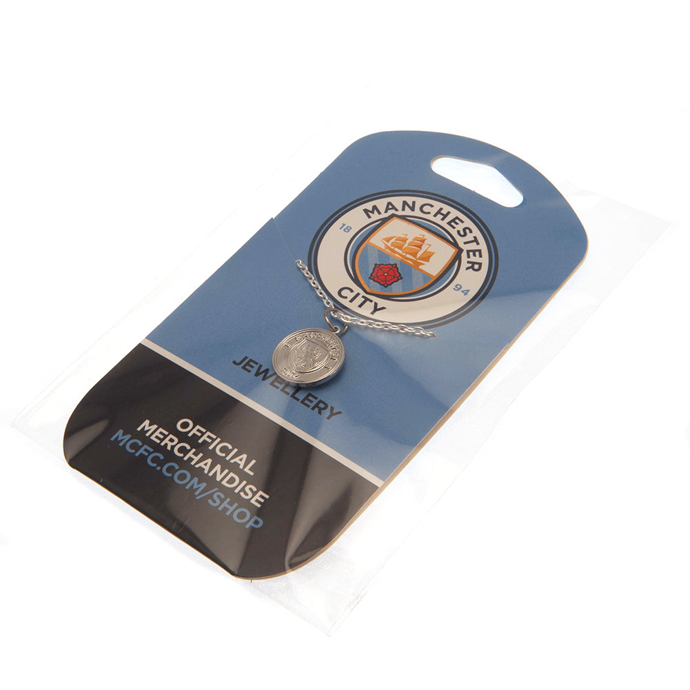Manchester City FC Silver Plated Pendant & Chain