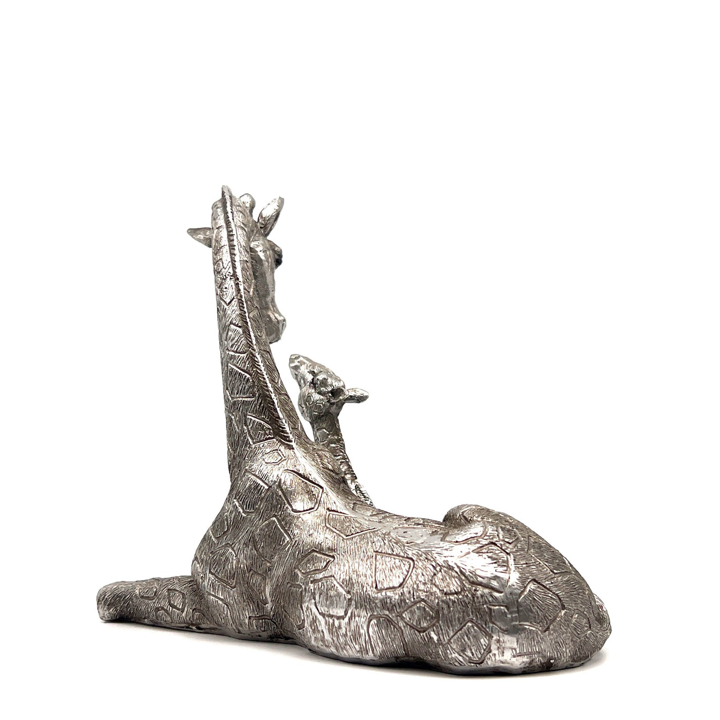 Mother and Baby - Silver Giraffe Ornament - TwoBeeps.co.uk