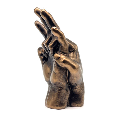 Bronze Effect Holding Hands Sculpture - TwoBeeps.co.uk