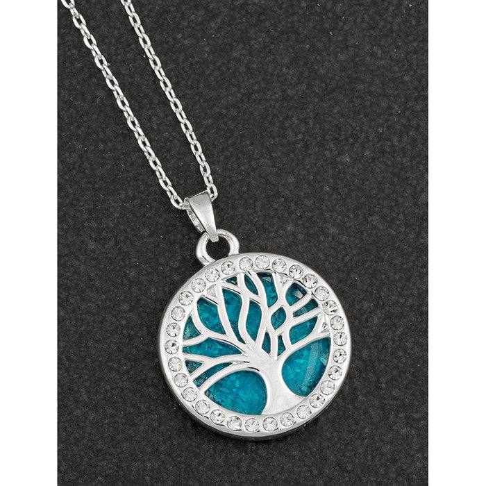 Sea Breeze Tree of Life Silver Plated Necklace - TwoBeeps.co.uk