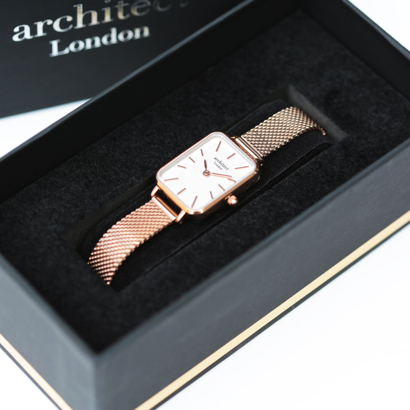 Ladies Architect Lille Watch - Rose Gold - Modern Font Engraving