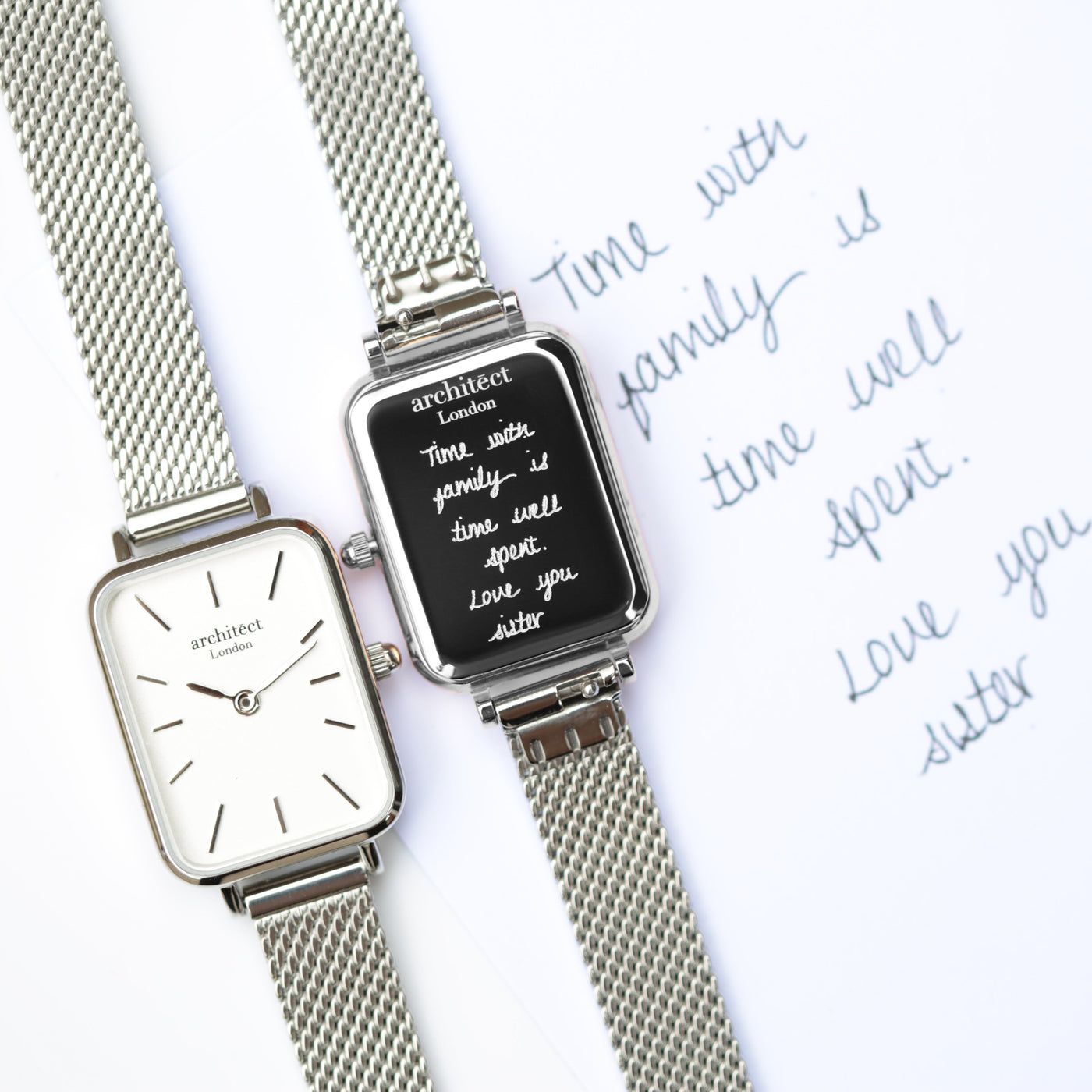 Ladies Architect Lille Watch - Cloud Silver - Handwriting Engraving