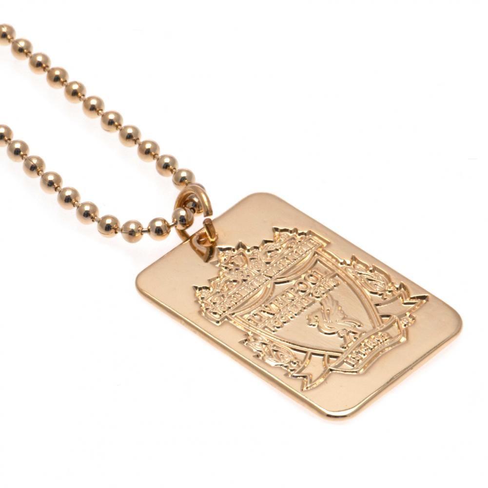 Liverpool FC Gold Plated Dog Tag & Chain