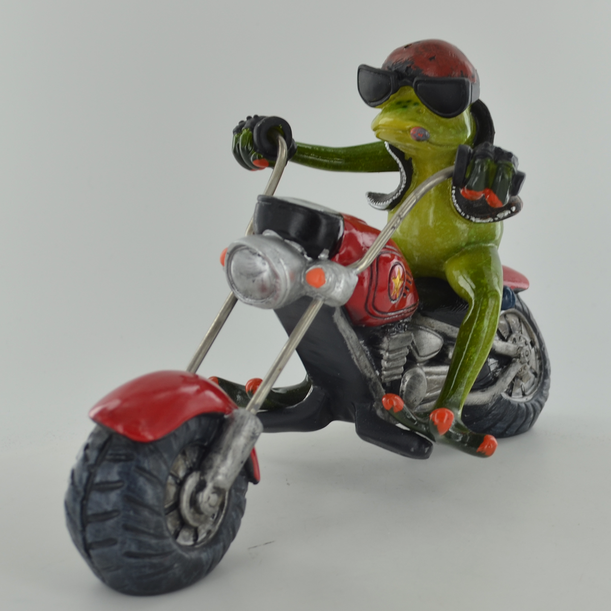 Comical Frog Ornament - Biker - TwoBeeps.co.uk