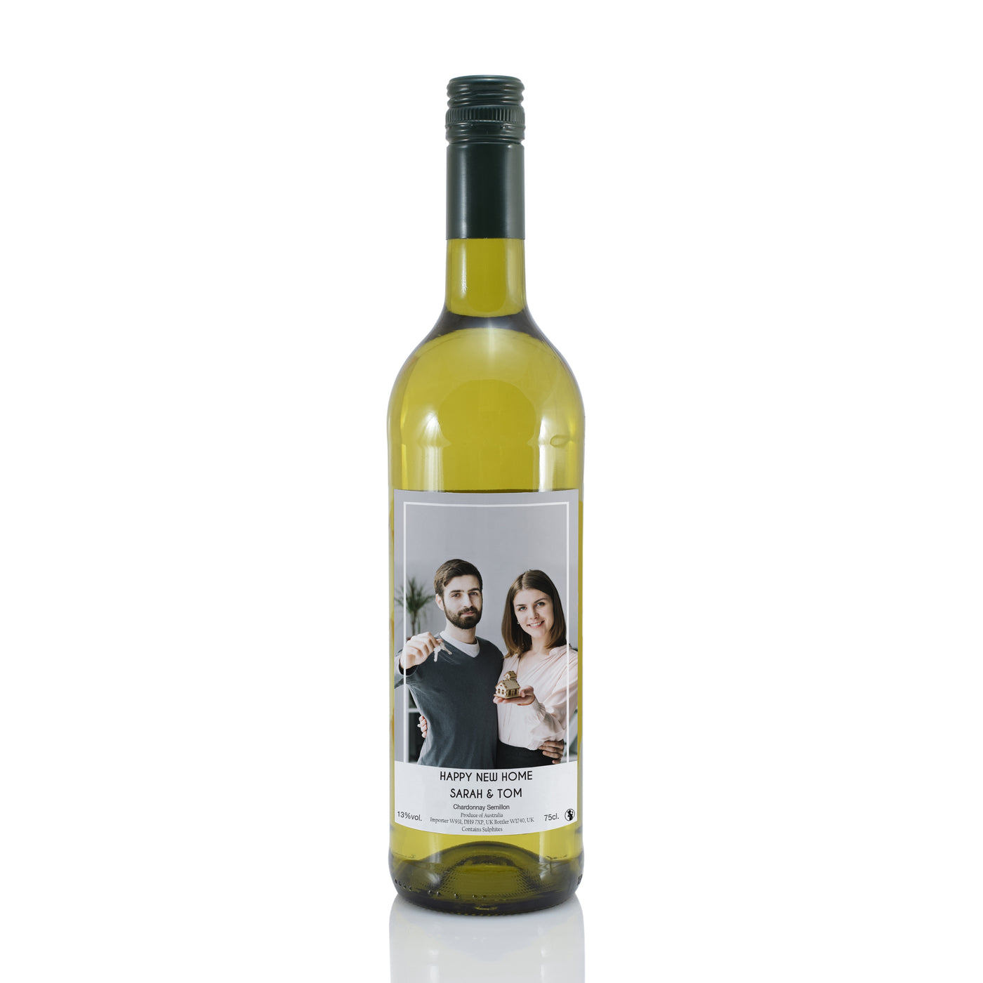 Personalised Photo Upload White Wine - TwoBeeps.co.uk