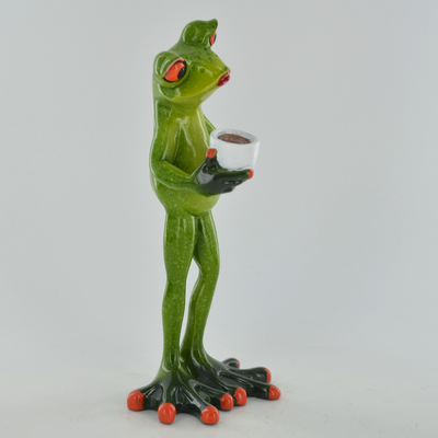 Comical Frog Ornament - Coffee Break