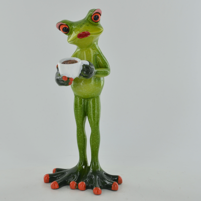 Comical Frog Ornament - Coffee Break