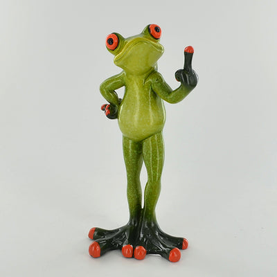 Comical Frog Ornament - Middle Finger - TwoBeeps.co.uk