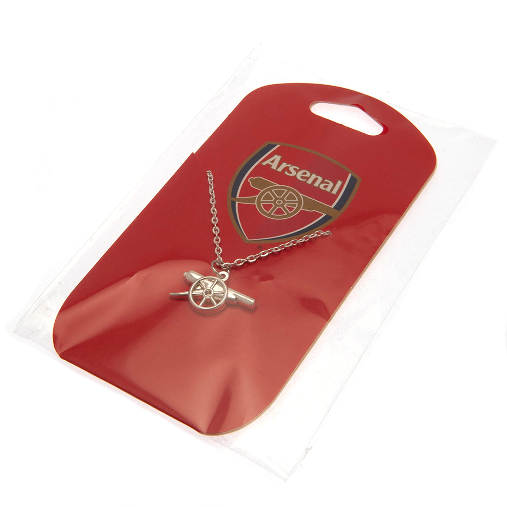 Arsenal FC Silver Plated Pendant & Chain GN