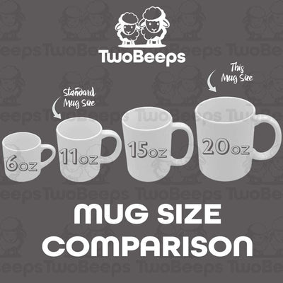 Personalised Big Tea Mug 20oz / 1 Pint - TwoBeeps.co.uk