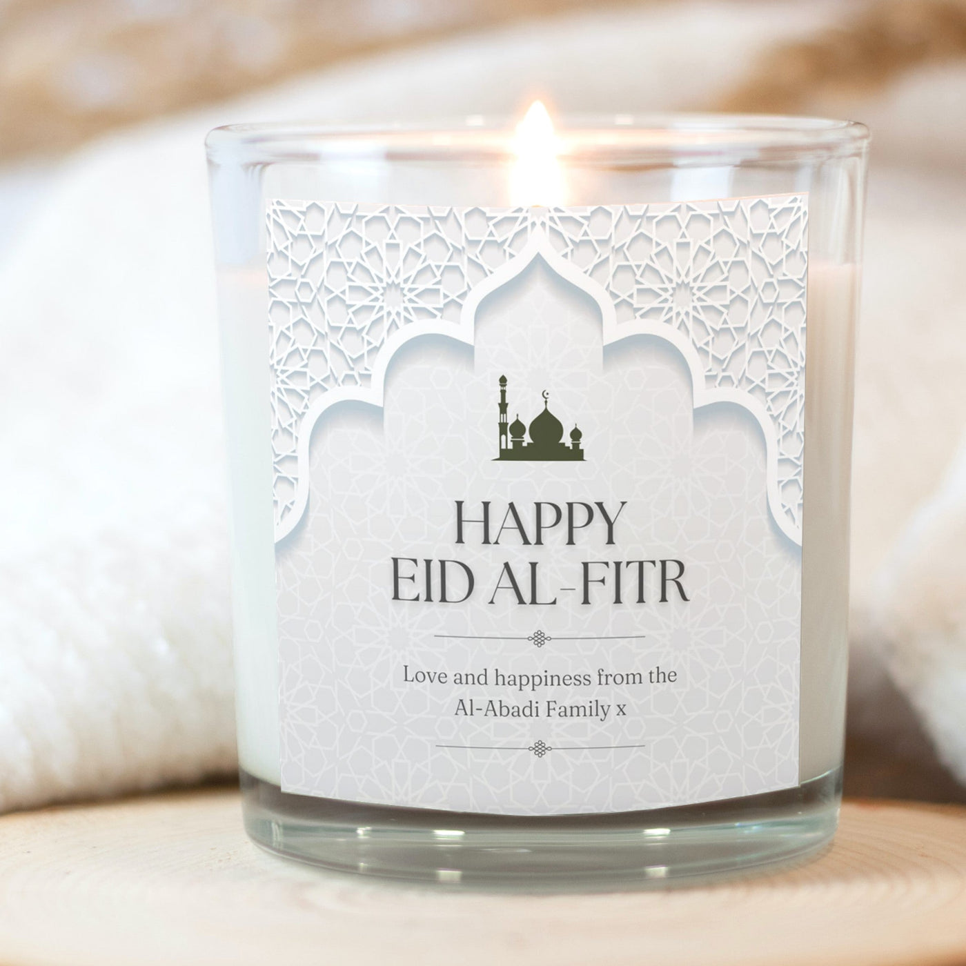 Personalised Eid Al-Fitr Candle