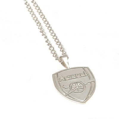 Arsenal FC Silver Plated Pendant & Chain XL