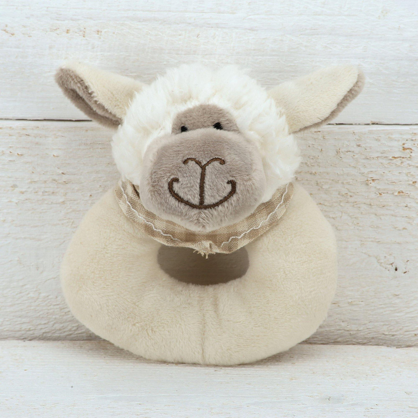Sheep Toy Rattle, From Birth - TwoBeeps.co.uk