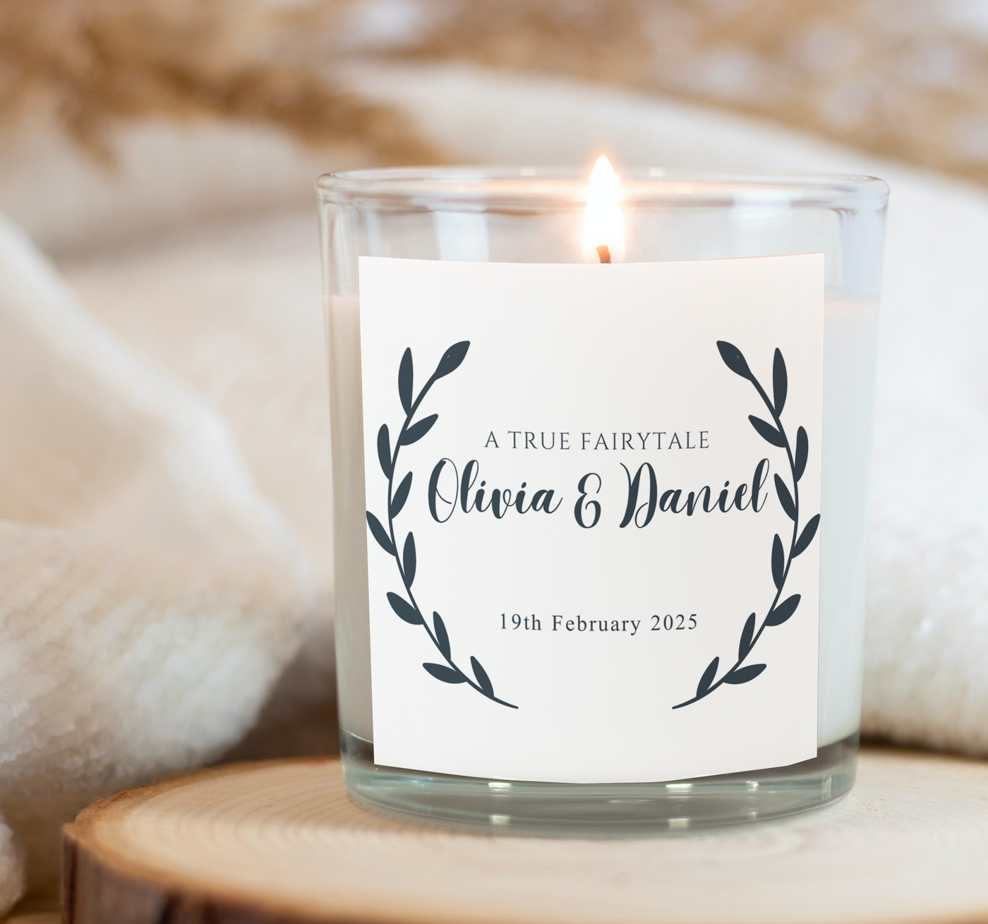 Personalised Fairy Tale Wedding Candle