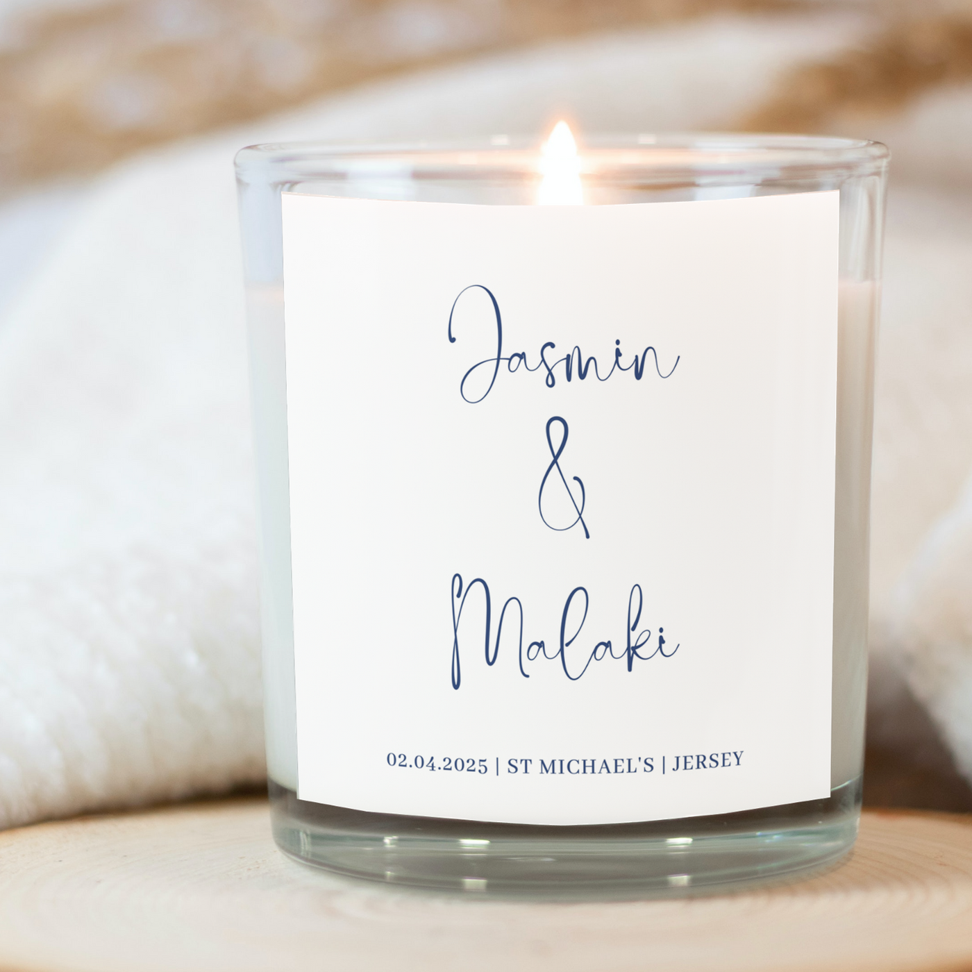 Personalised Wedding Day Candle